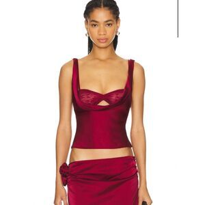 LIONESS Delilah Top in Burgundy